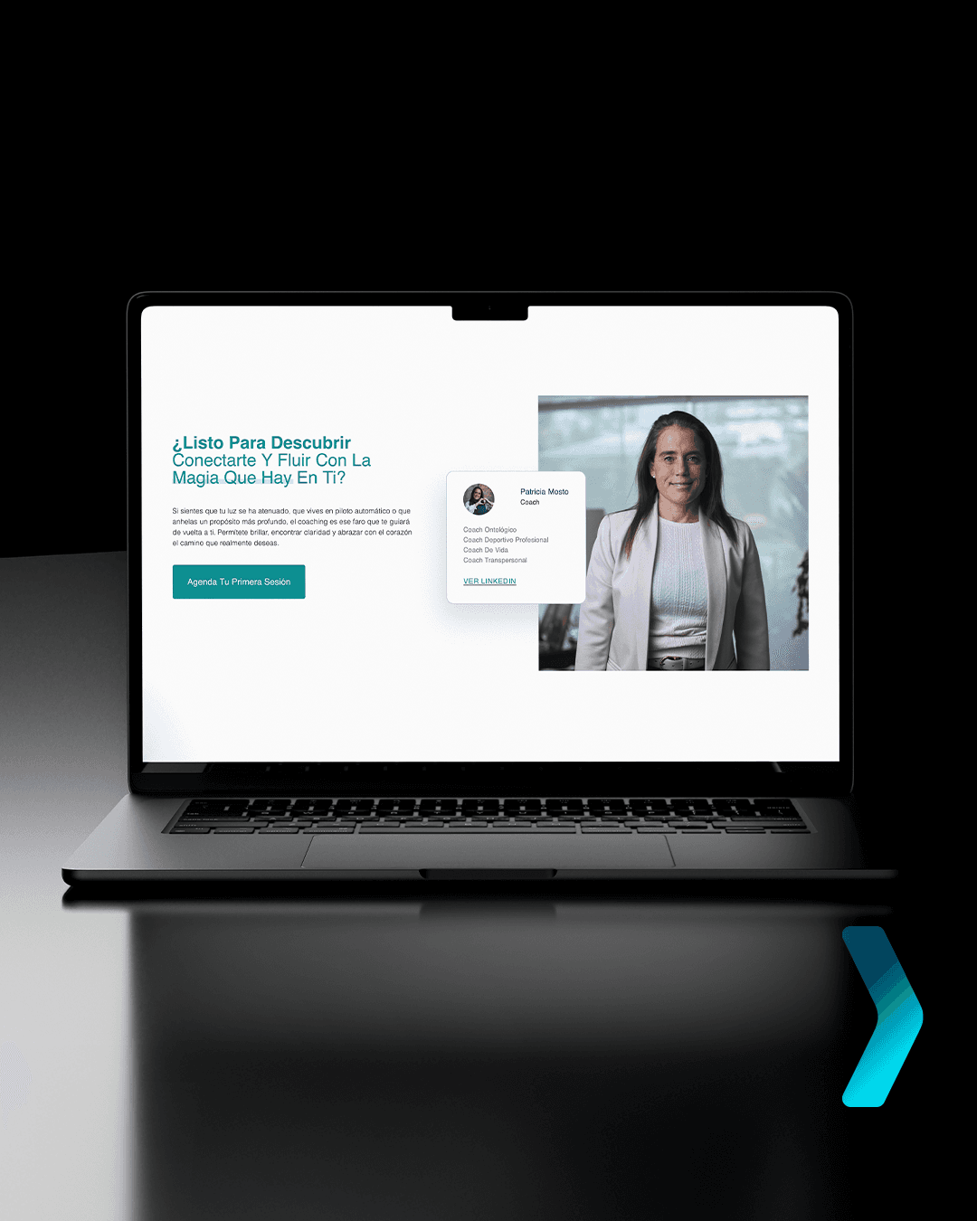 Website for Patricia Mosto Coach, landing page